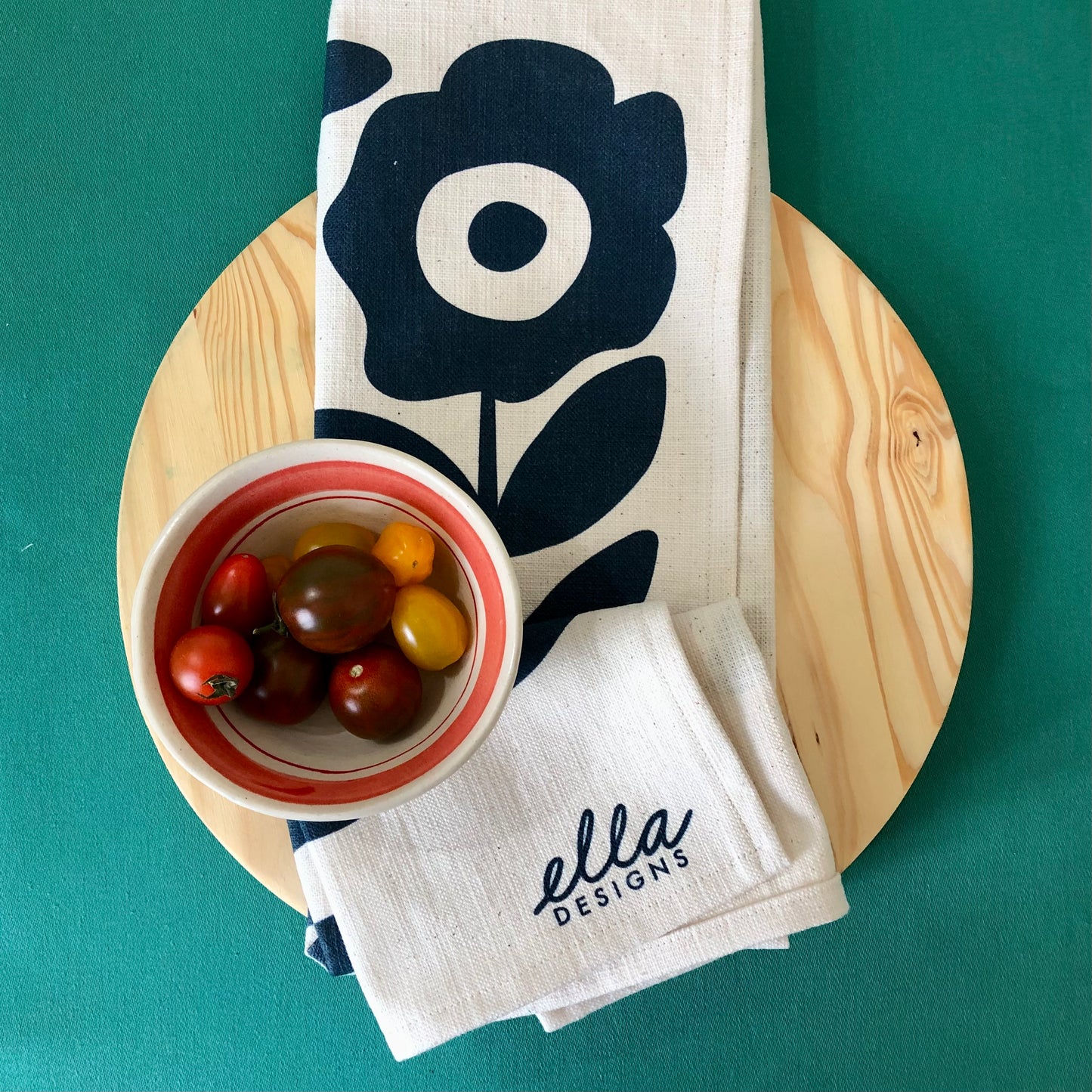 Tea Towel | Klara in Deep Teal