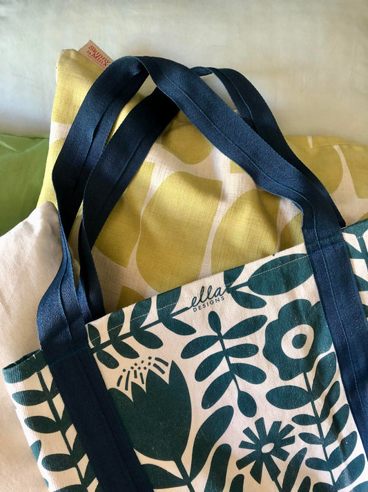 Klara Tote Bag in Deep Teal