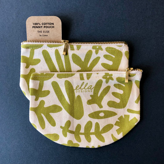 Penny Pouches | Elise in Lime