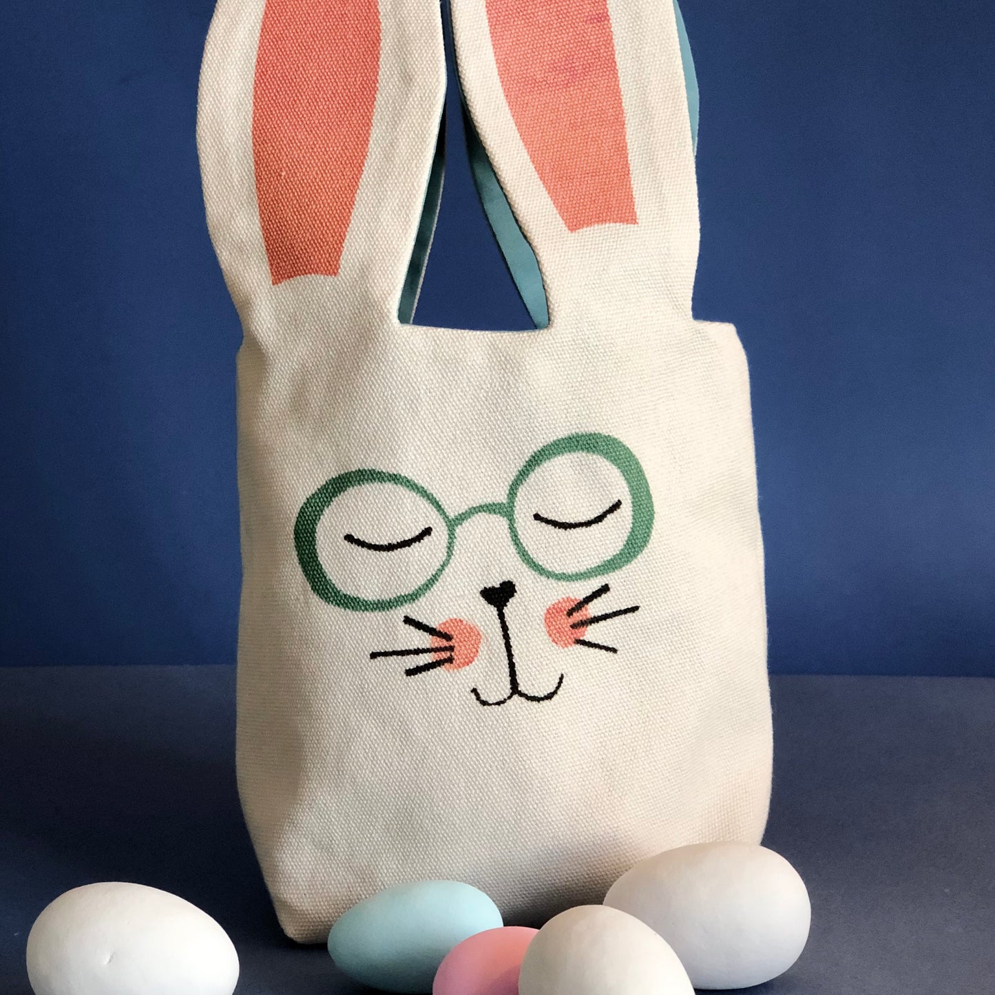 Screen-printed Sarah the Bunny Bag