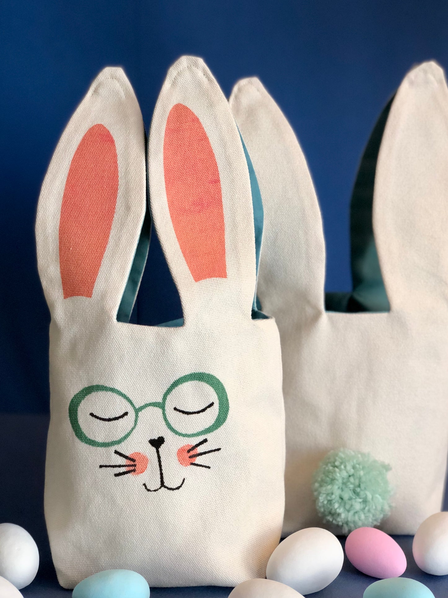 Screen-printed Sarah the Bunny Bag