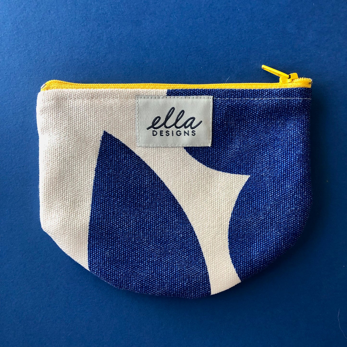 Screen-printed Penny Pouch |  Tali in Royal Blue