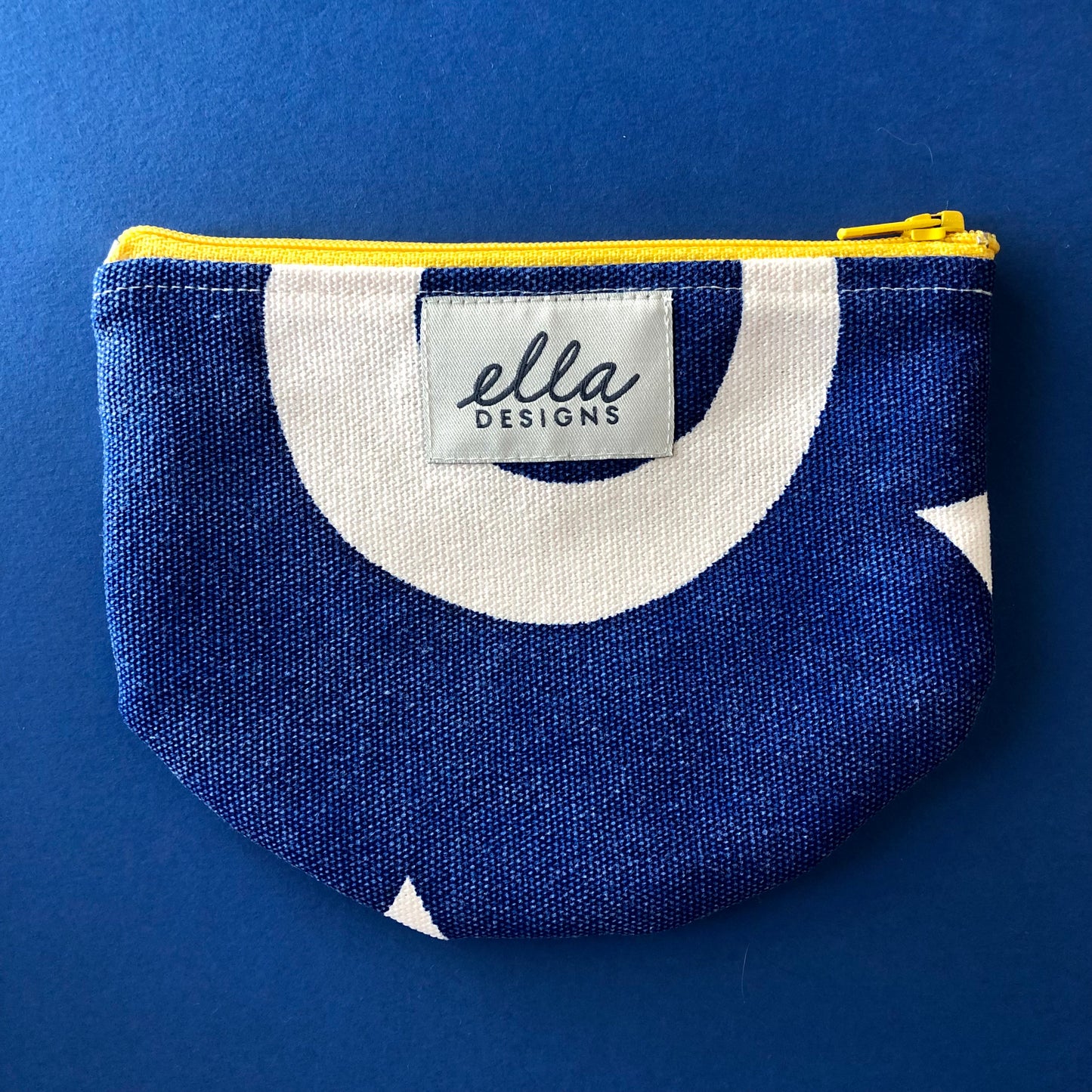 Screen-printed Penny Pouch |  Tali in Royal Blue