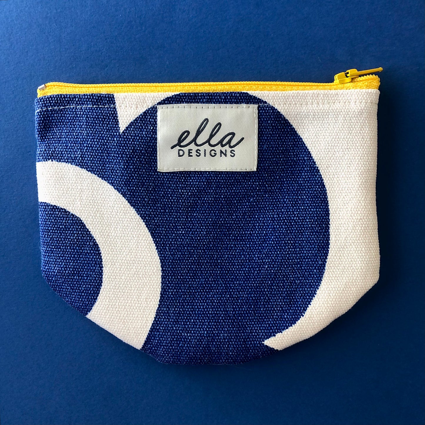 Screen-printed Penny Pouch |  Tali in Royal Blue