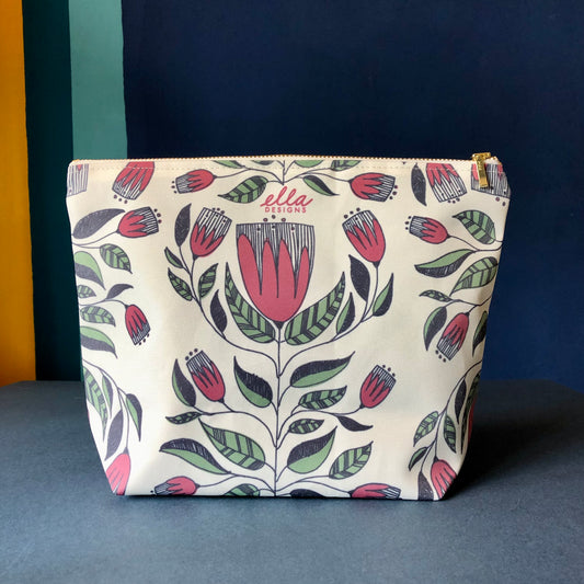 Toiletry Bags | Yda in Dusty Pink & Green